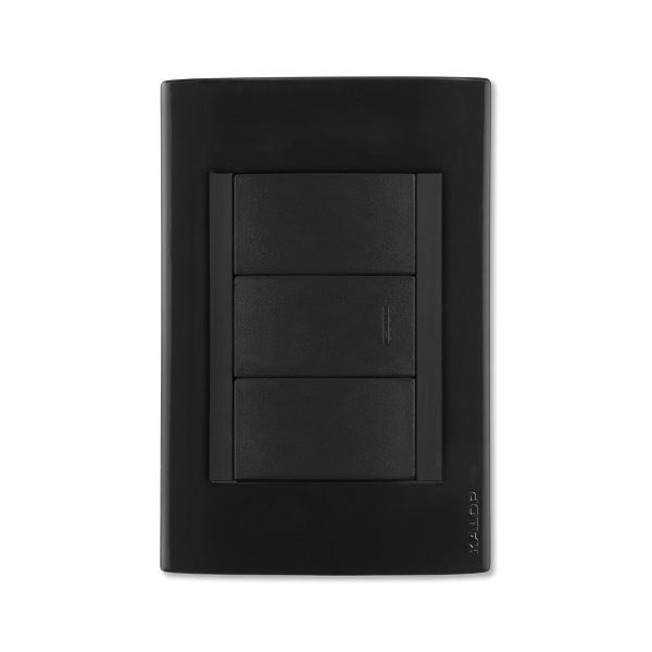 Conjunto armado 1 interruptor 16A. 250V~ - Color negro