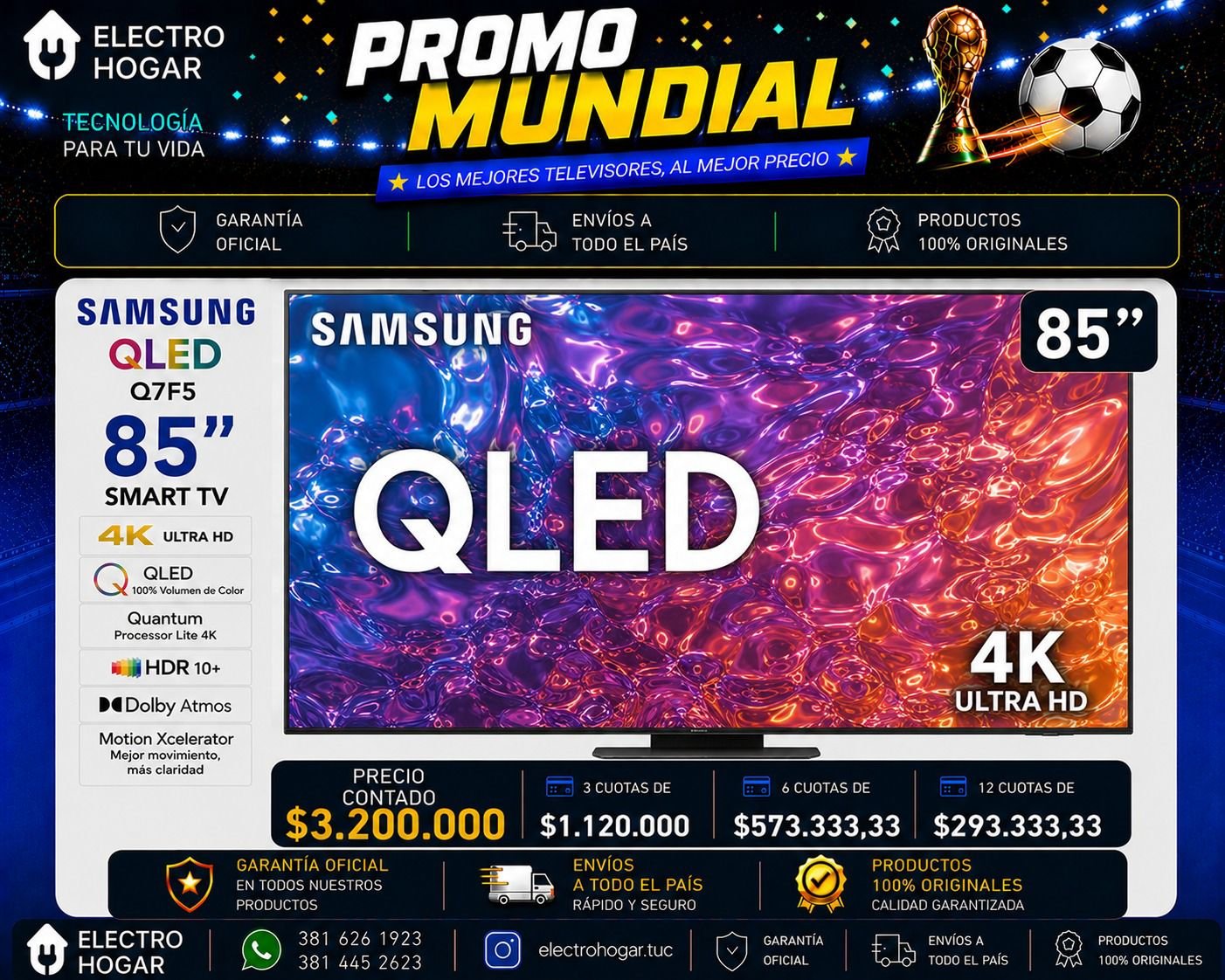 WhatsApp Image 2026-06-09 at 10.48.44 (2) SAMSUNG QLED 85" Q7F5 4K ULTRA HD - Image 1