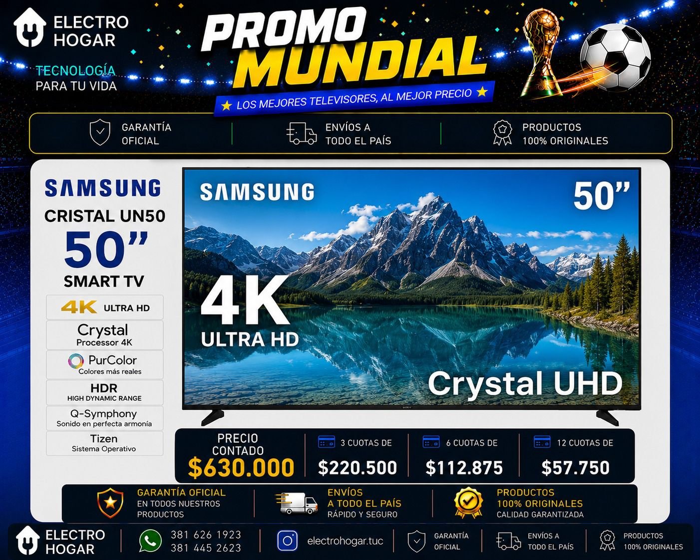 WhatsApp Image 2026-06-09 at 10.48.44 SAMSUNG UN50 50" CRYSTAL UHD 4K - Image 1