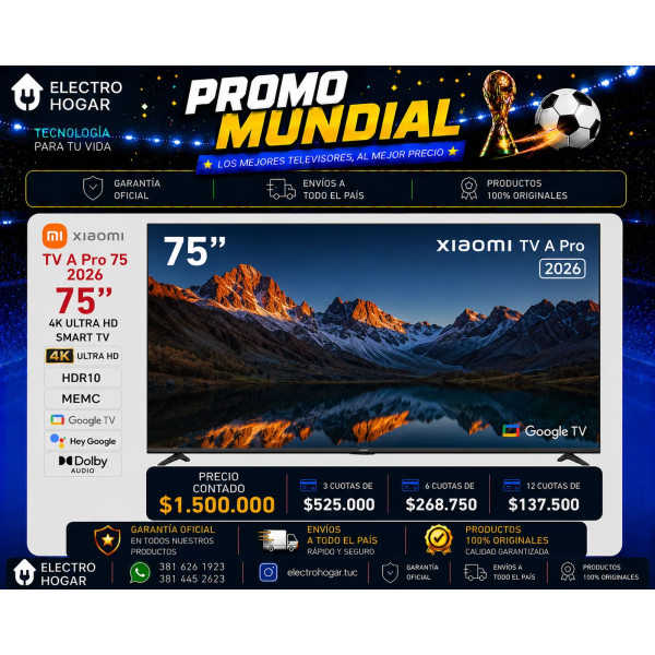 XIAOMI 75" A PRO 75 2026 QLED 4K